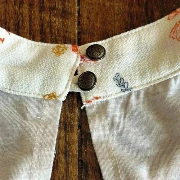 Jolt | Cream Floral Embroidered Boho Tank Top - Picture 5 of 5